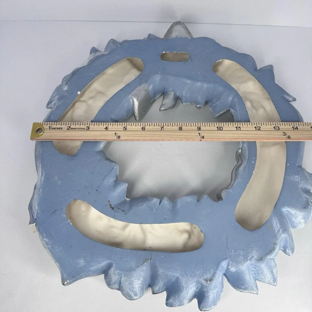 Large‎ Praying Angel Wreath Wall Plaque Blue Roses Harp Religious Decor 15